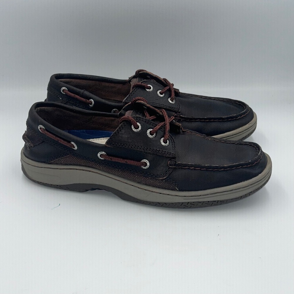 Sperry Top-Sider Billfish Mens Dark Brown Leather Boat Shoes Size 9